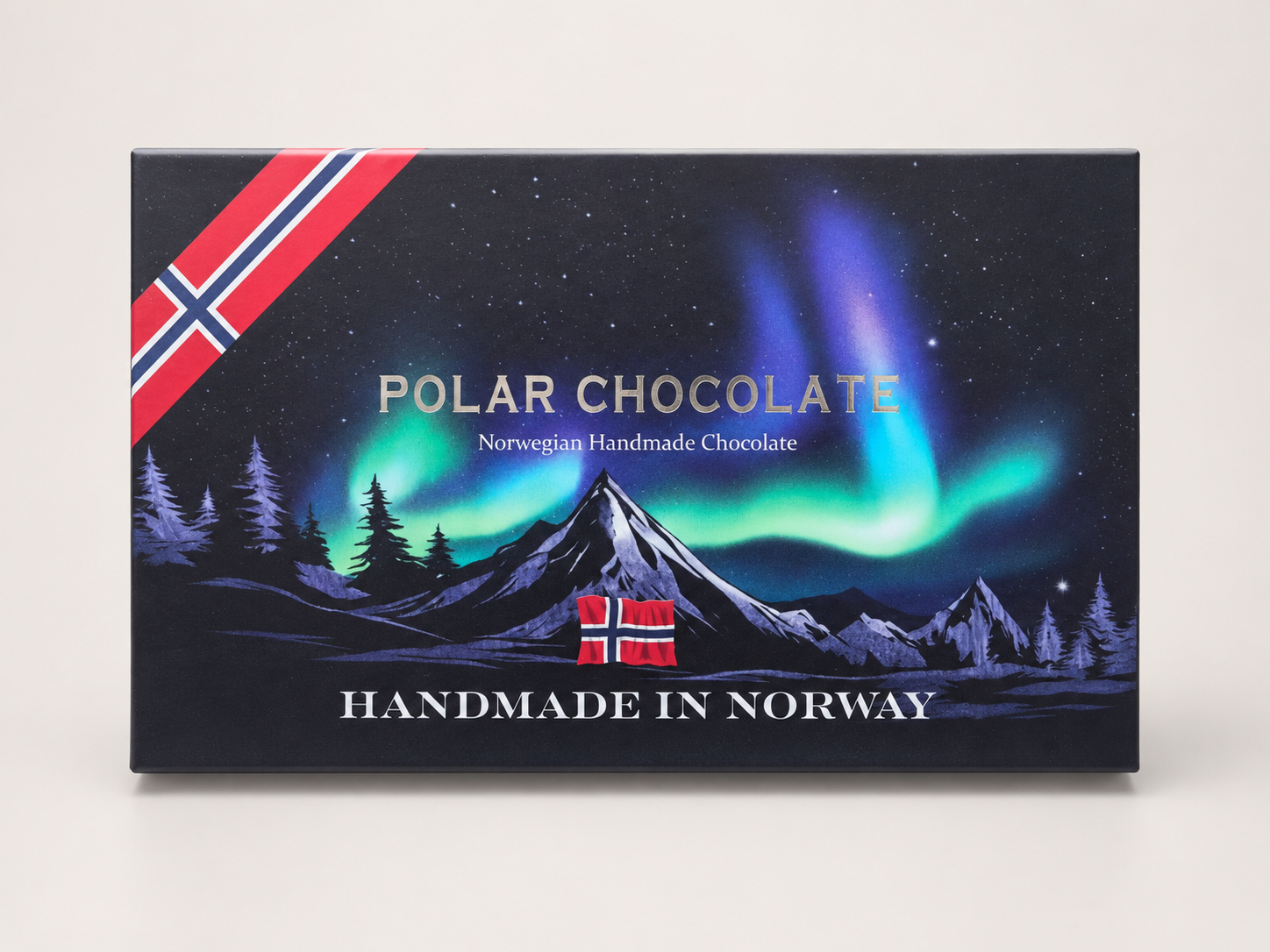 Polar sjokolade gaveeske med nordlys